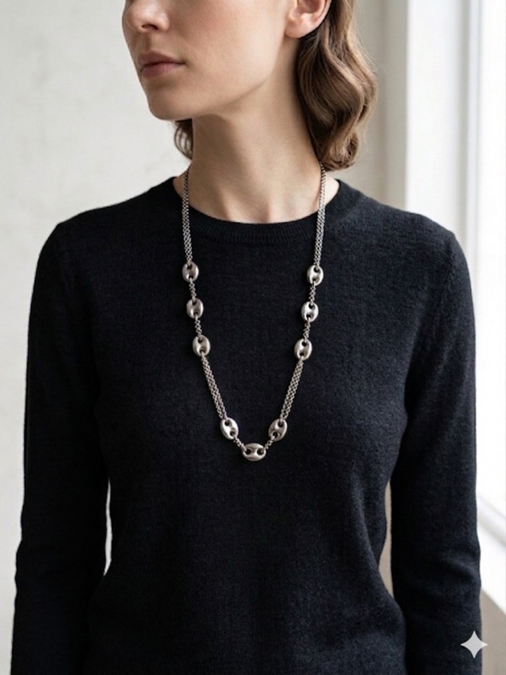 Birks Sterling Silver Link Necklace - Women's Jewelry